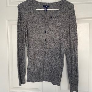Blue and white sweater cardigan from The Gap